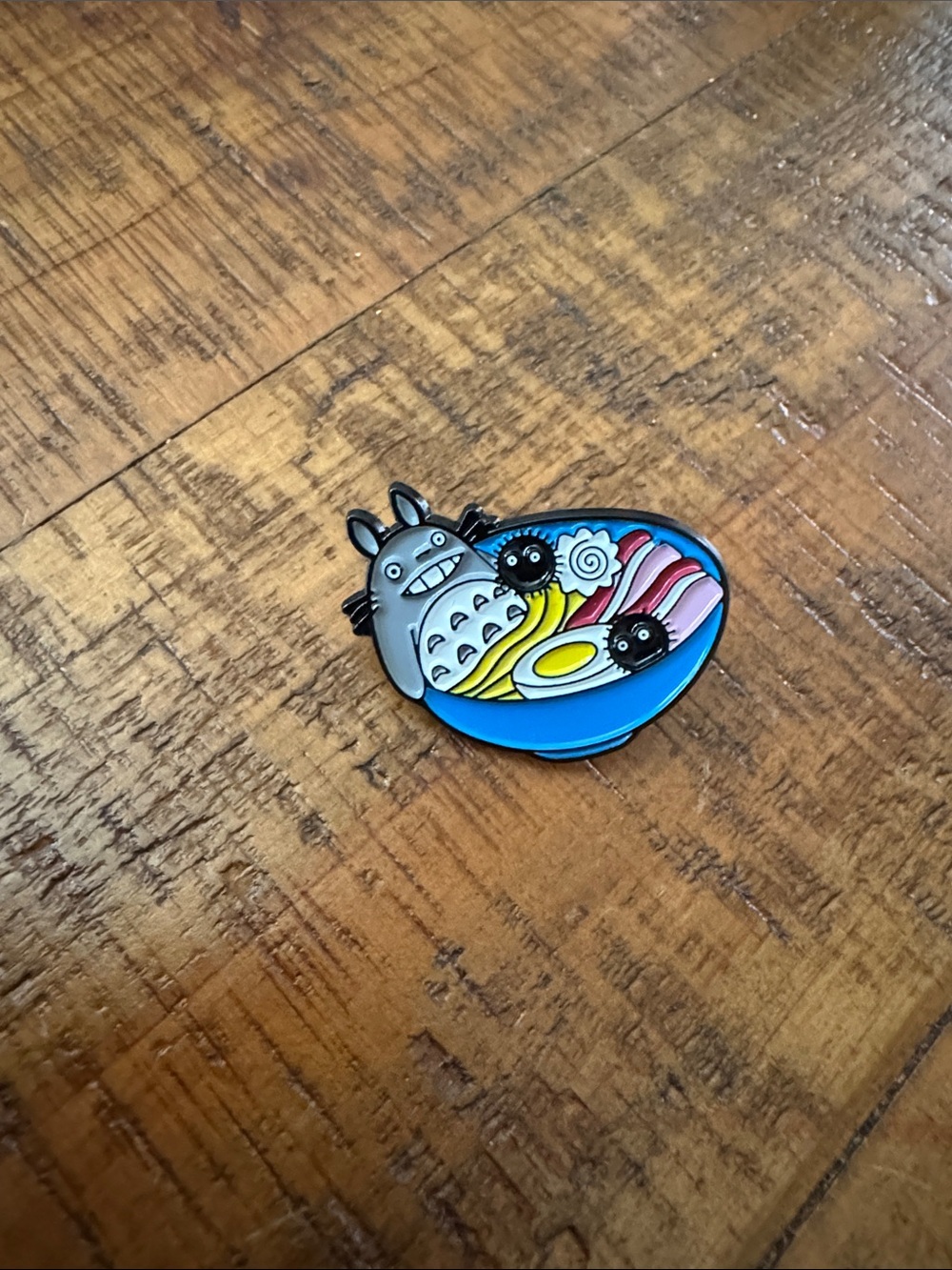 Totoro Ramen Enamel Pin - Blue
